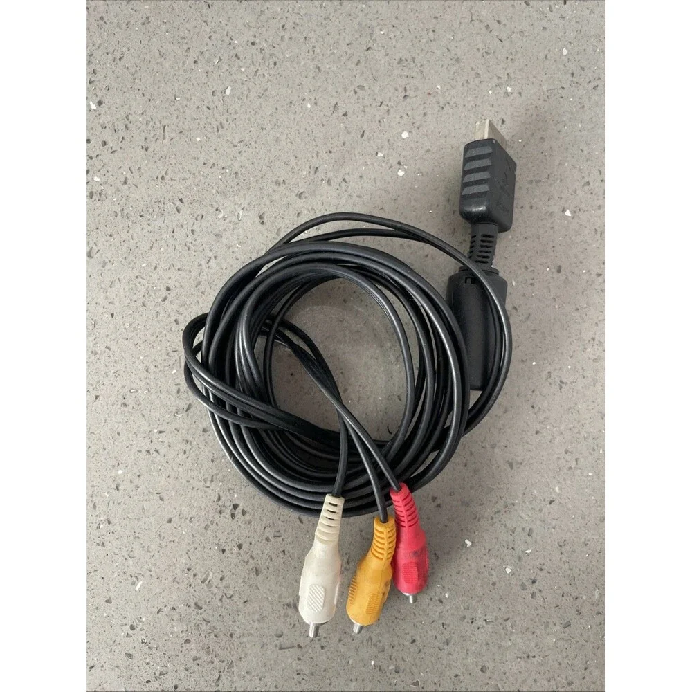 Sony Playstation AV Cable PS1 PS2 Official Audio Video A/V Composite OEM T46
